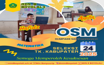 MIN 8 Boyolali Hari Ini Ikuti OSM Tingkat Kabupaten