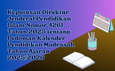 Keputusan Direktur Jenderal Pendidikan Islam Nomor 4261 Tahun 2025 tentang  Pedoman Kalender Pendidikan Madrasah Tahun Ajaran 2025/2026
